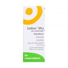 ZADITEN OFTALMICO 0.025% GOTAS 5ML