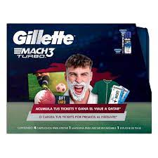 MAQUINA GILLETTE MACH3 TURBO+CART+ESTU
