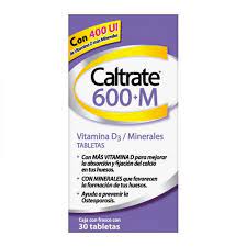 CALTRATE 600+M 30 TABLETAS