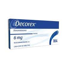 DECOREX 6 MG 10 TABLETAS