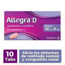 ALLEGRA D 60MG 25 MG TABLETAS 10 467