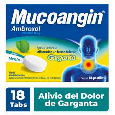 MUCOANGIN MENTA 20 MG 18 PAST
