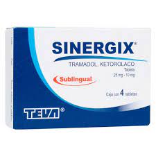 SINERGIX SUBLINGUAL 25/10MG TABLETAS4