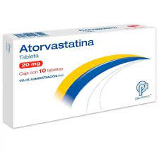 ATORVASTATINA 20MG C/10 TABLETAS
