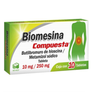 BUTILHIOSCINA COMPUESTA 10MG/250MG 10GRA