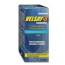 VELSAY-S (NAPROXENO, PARACETAMOL) SUSPENSION 125/100/5ML