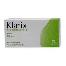 KLARIX (CLARITROMICINA 500MG) C/10TABLETAS