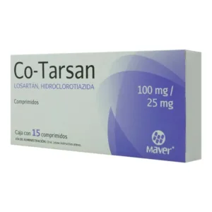 LOSARTAN, HIDROCLOROTIAZIDA (CO-TARSAN ) 100MG/25MG 15C