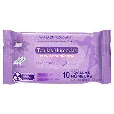 TOALLITAS HUMEDAS  P / INCONTINENCIA C/10
