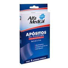 APOSITOS DE FIJACION TRANSPARENTE ALFA MEDICAL 6* 7 CM