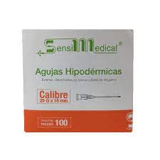 AGUJAS HIPODERMICAS 25X16 MM C/100