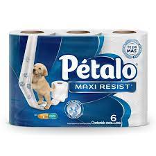 PAPEL HIGIENICO PETALO 6 ROLLOS 600HOJAS