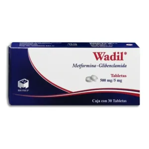 WADIL METF-GLIB (METFORMINA-GLIBENCLAMIDA) 500/5MG C/30