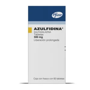 Azulfidina Sulfasalazina Caja Con Frasco Con 60 Tabletas De 500 mg