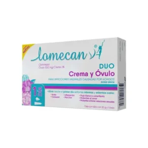 LOMECAN V 2%/500MG DUO CREMA-OVULO 1DIA