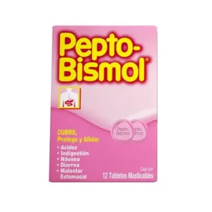 PEPTO-BISMOL MAST 12 TABLETAS