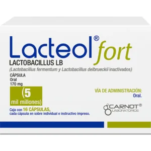 LACTEOL FORT 5 MIL MILL C/16 CAPS