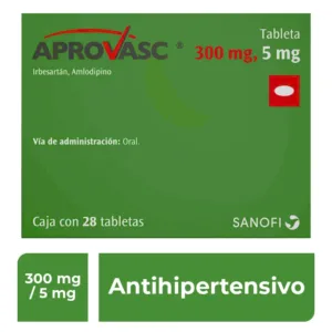 APROVASC 300 MG/5 MG TABLETAS 28
