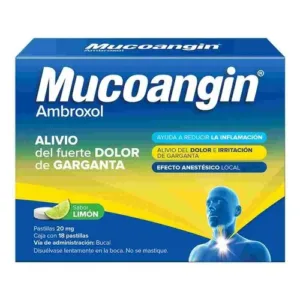MUCOANGIN 20MG LIMON C/ 18 PASTILLA