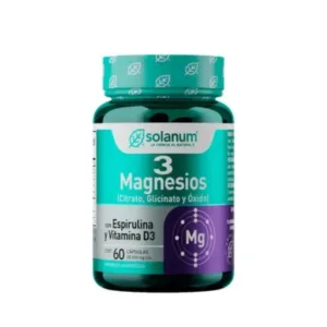 SOLANUM 3 MAGNESIO SUPLEMENTO ALIMENTICIO 60CAPSULAS